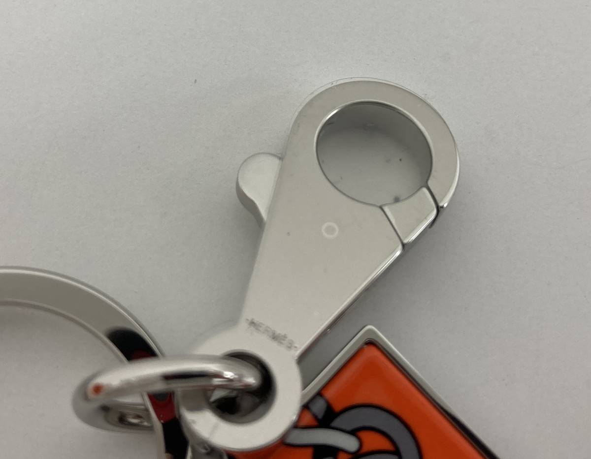 □新品 Herms/エルメス キーホルダー Illusion Key オレンジ 送料込