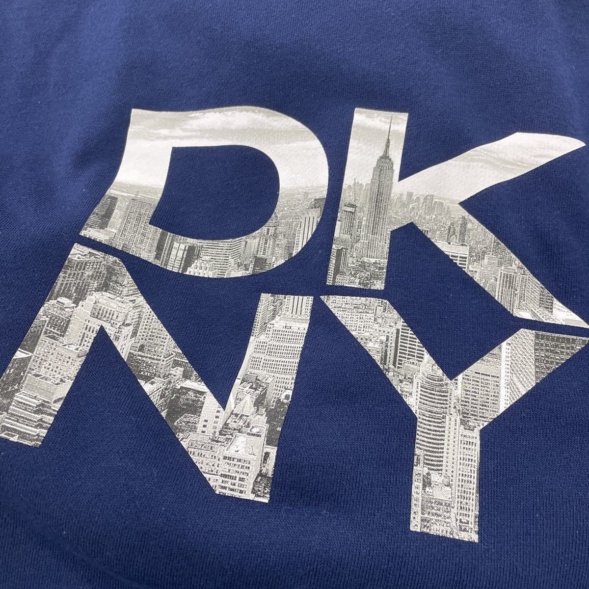 新品■DKNY ダナキャラン レディース 半袖ワンピース S ネイビー ロゴ ニューヨーク パーカー_画像3