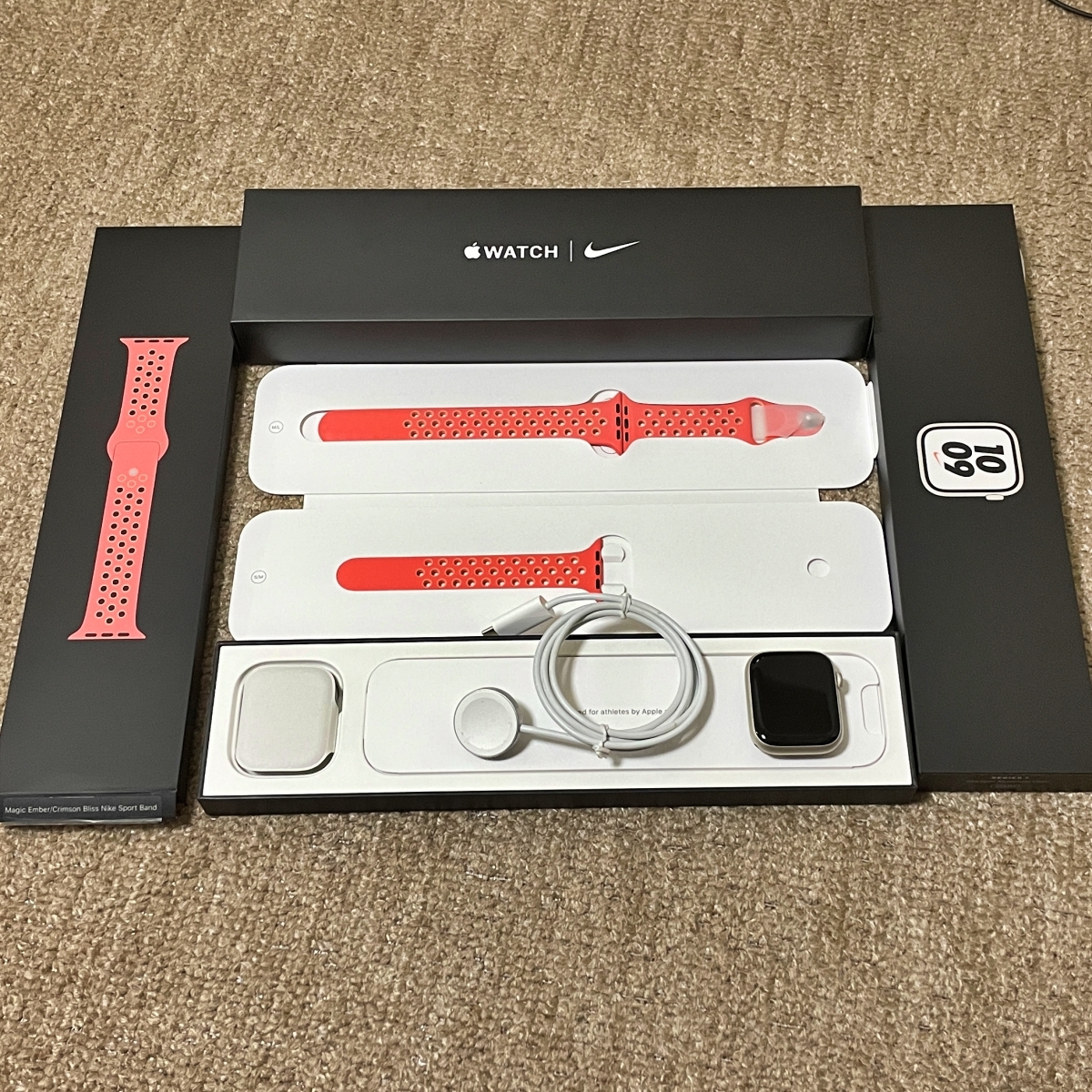 超美品】Apple Watch Series7 45mm NIKE スターライト アルミニウム