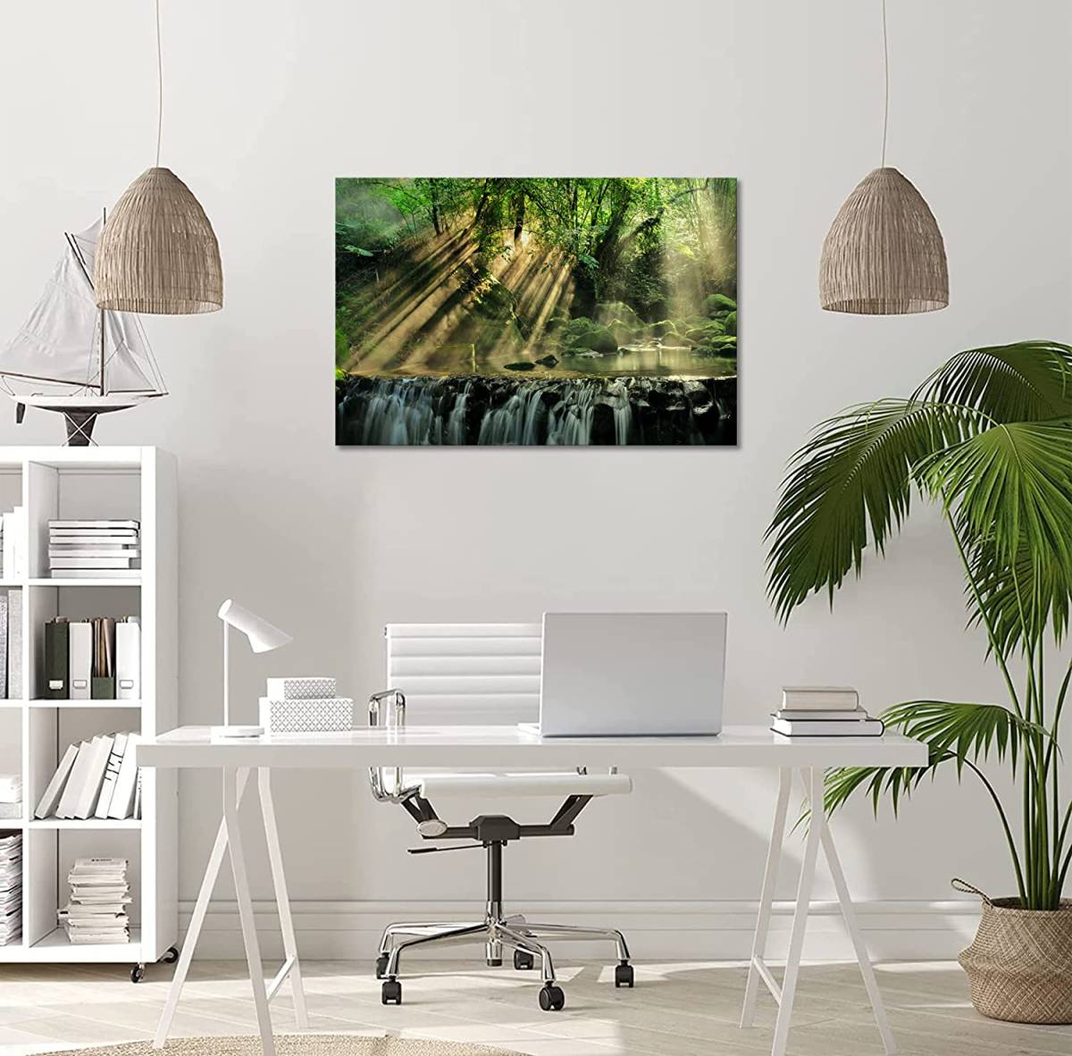  nature scenery art panel nature forest. middle light interior ornament part shop decoration equipment ornament . canvas picture stylish better fortune abroad art appreciation pattern change 