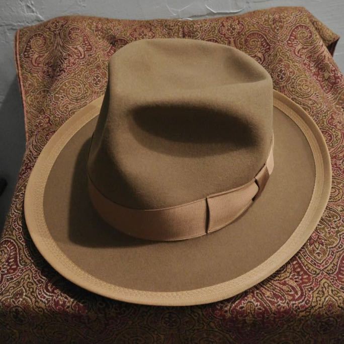 Vintage stetson vita 40s 3/8 59cm  whippetヴィンテージステットソンウィペットステットソニアンタンベージュブラウンRRLジョニーデップ