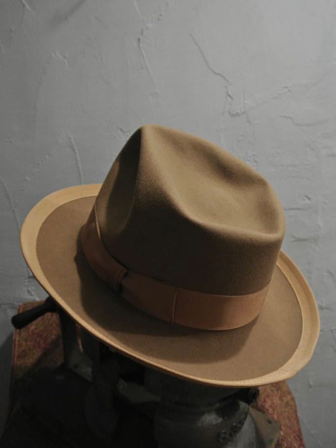 Vintage stetson vita 40s 3/8 59cm  whippetヴィンテージステットソンウィペットステットソニアンタンベージュブラウンRRLジョニーデップ