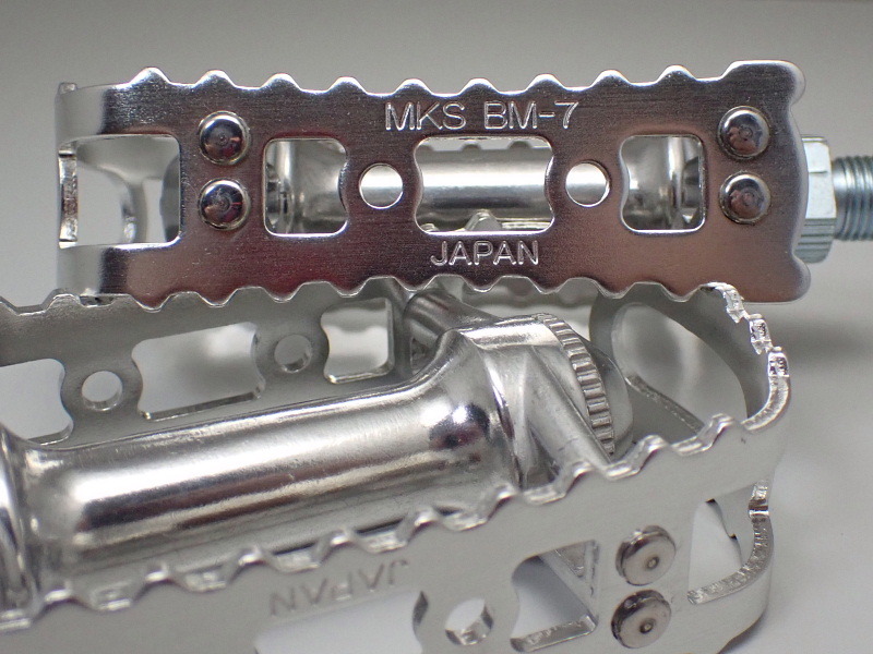 MKS　ミカシマ　BM-7　1/2インチ芯　シルバー　フラットペダル_画像6