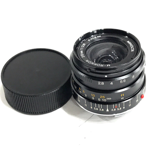 1円 MINOLTA M-ROKKOR 28mm 1:2.8 Mマウント カメラレンズ ミノルタ