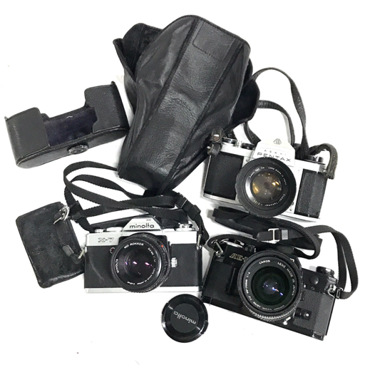 Canon AE-1 MINOLTA X-7 PENTAX S2 Super-Takumar 1:2/55 含む フィルムカメラ レンズ まとめセット