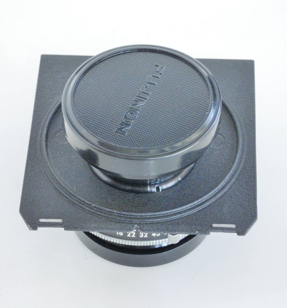 FUJINON W210mm F5.6用 前・後2個セット レンズキャップ（中古品）フィルターサイズ58mm_装着時参考画像（後）