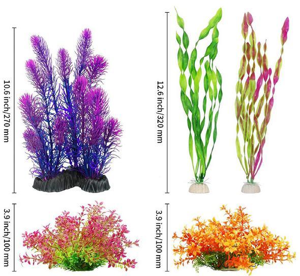 水槽用 人工水草 レイアウト 水槽飾り フィッシュタンク人工水草 水槽内装 アクアリウム 観賞魚/熱帯魚/金魚 隠れ家 癒し (7点セット) 
