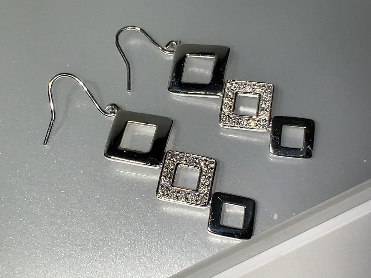 赤字」K18WGダイヤモンドピアス 0.16ct0.16ct KS KS-05-