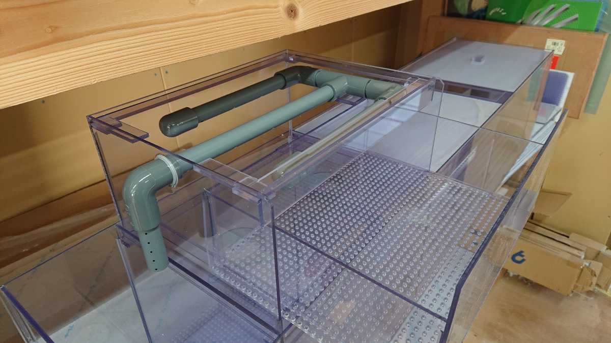 120ワイド250 アクリル水槽用 ウールボックス引き出し式 上部