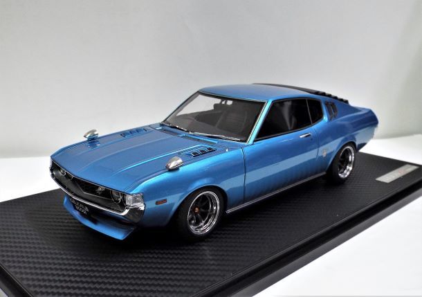 【イグニッションモデル】1/18 トヨタ セリカ 1600GT LB (TA27) 通称セリカリフトバック ブルーメタリック（IG2602) レジン製ミニカー _車体長：約230mm(23cm)