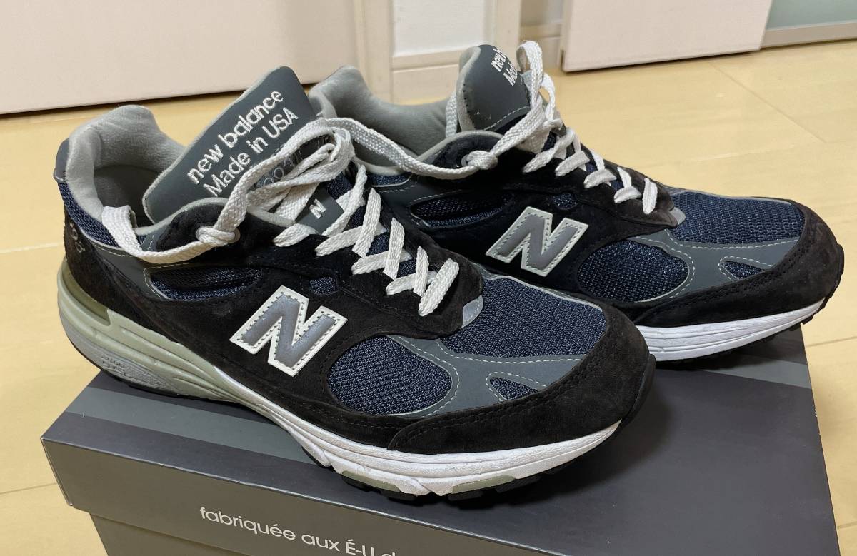 New Balance MR993NV ニューバランス 993 ネイビー 27.5㎝ 2019年製 Width D 箱付き 中古