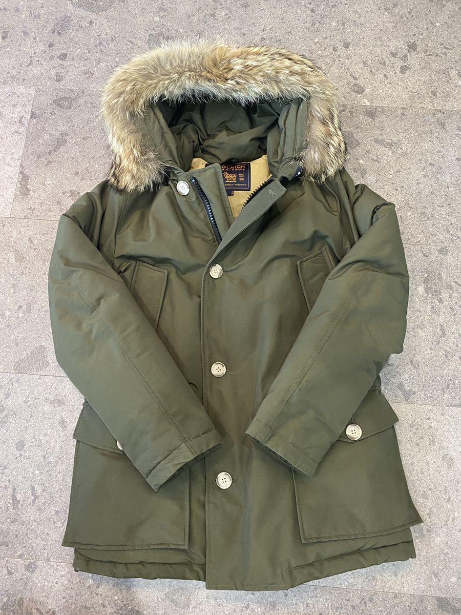 超美品〉WOOLRICH ウールリッチ アークティック ダウン パーカー ARCTIC DOWN PARKA グリーン カーキ USA S EU M  ビームス