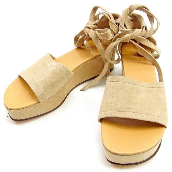 エルメス サンダル #36 1/2 レディース ベージュ sariater-hotel.com