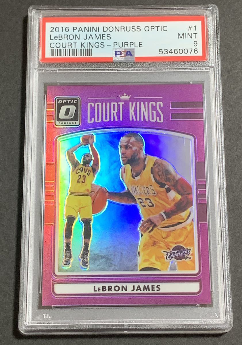 2016-17 Panini Donruss Optic Court Kings LeBron James Purple Prizm No.1 PSA 9 Cavaliers NBA レブロンジェームズ　キャバリアーズ_画像1