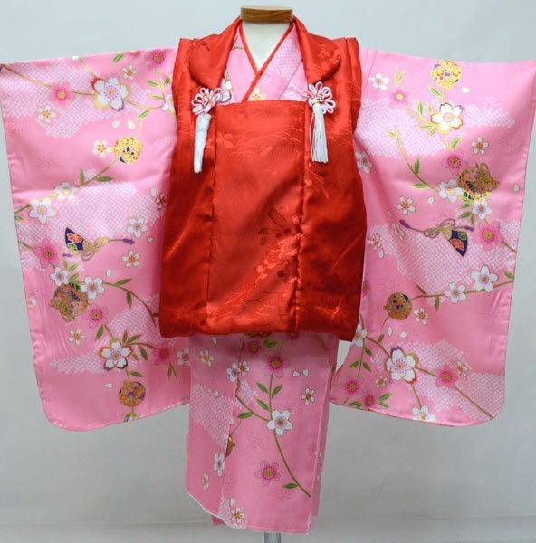  "Семь, пять, три" 3 лет 3 лет три лет три лет женщина . девочка кимоно hifu предмет полный комплект 100 цветок .. праздничная одежда новый товар ( АО ) дешево рисовое поле магазин NO31588