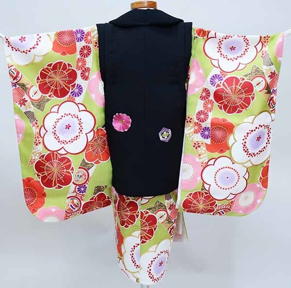 "Семь, пять, три" три лет женщина . кимоно hifu предмет полный комплект . ткань . вышивка ввод праздничная одежда новый товар ( АО ) дешево рисовое поле магазин NO37906