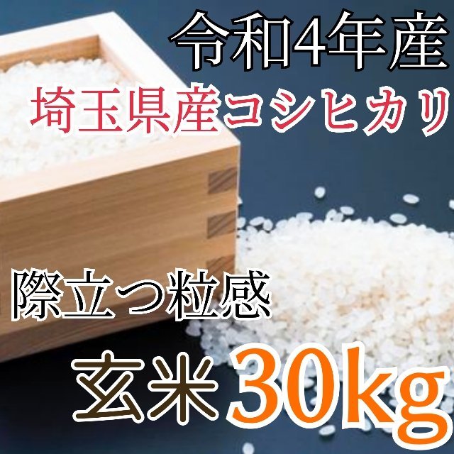 特別セール！玄米限定 令和4年 埼玉県産コシヒカリ 玄米 30kg 美味しいお米