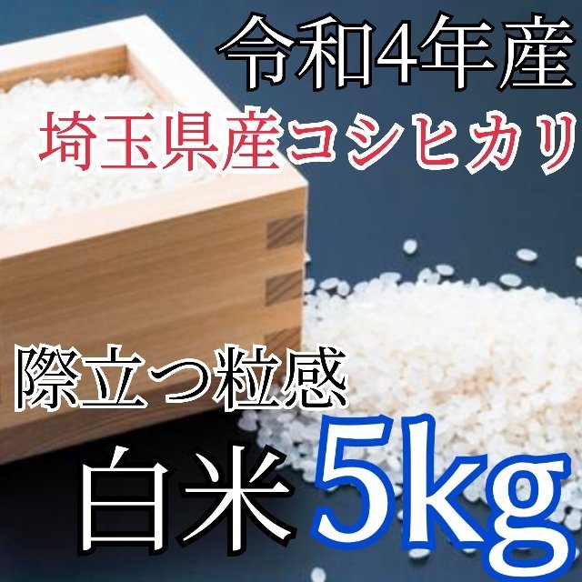 美味しいお米 令和4年 埼玉県産 白米 コシヒカリ 送料無料 5kg