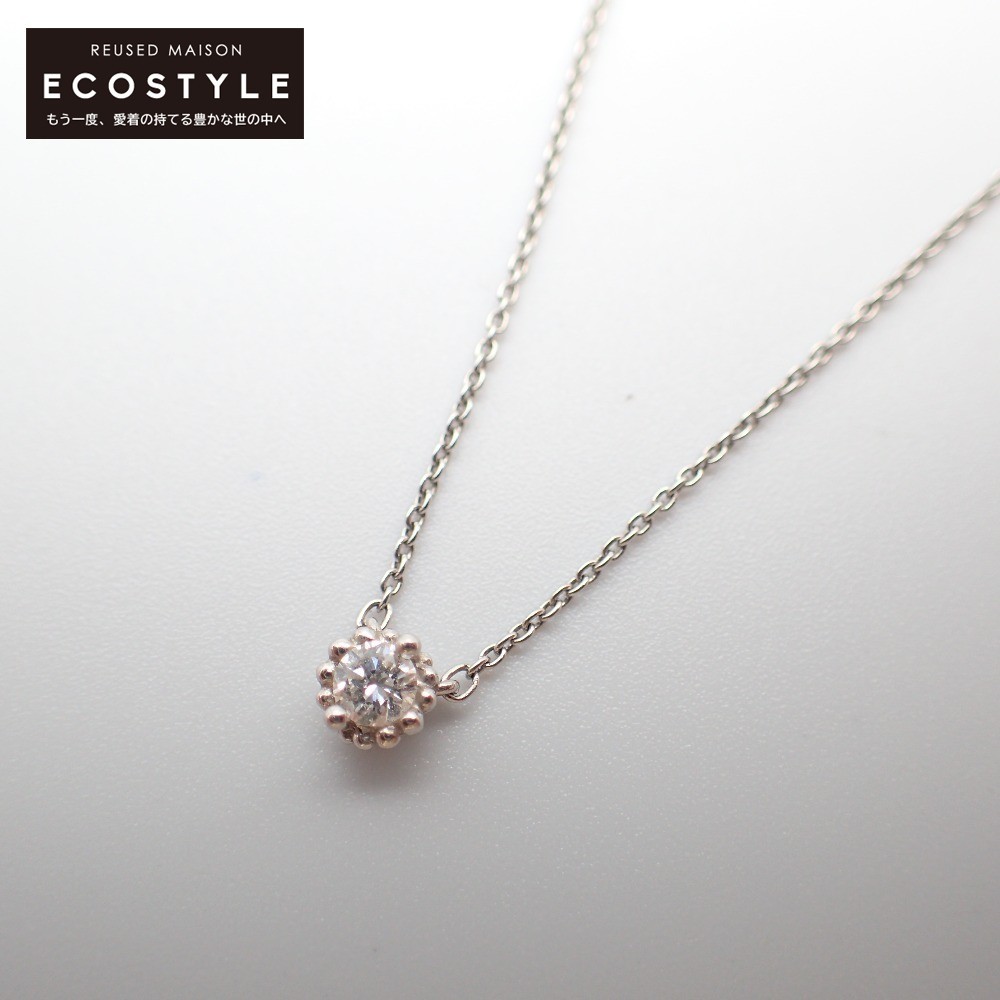 美品 STAR JEWELRY スタージュエリー Pt950 0.10ct 1Pダイヤモンド