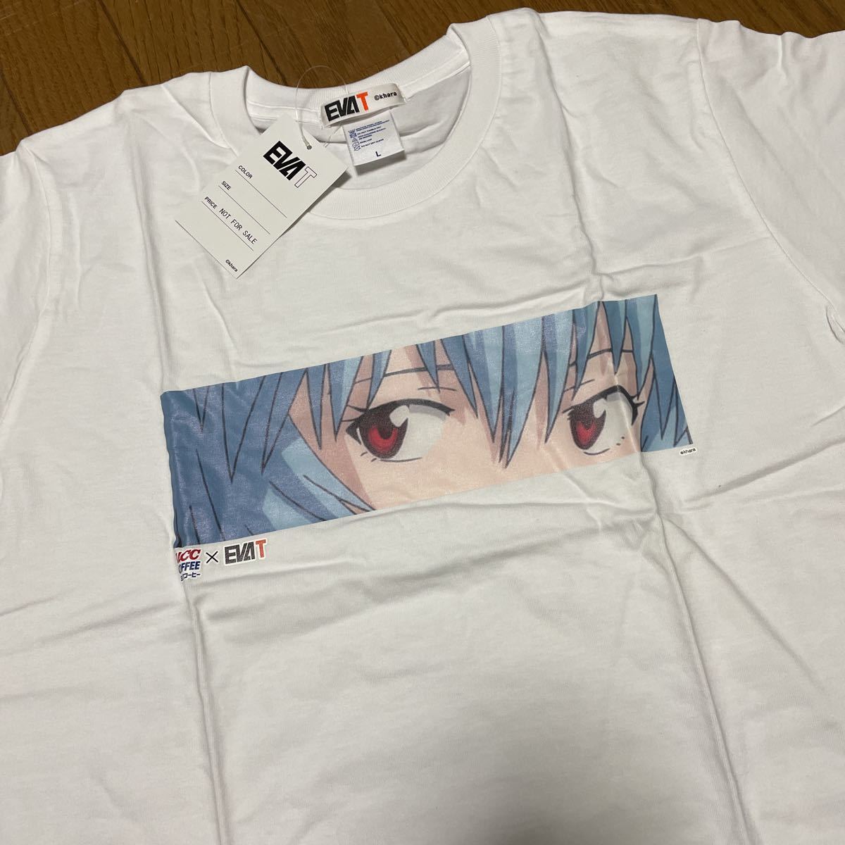 L サイズ 当選品　非売品　UCC MILK COFFEE EVANGELION Tシャツ エヴァンゲリオン 缶 コーヒー 綾波レイ　EVAT