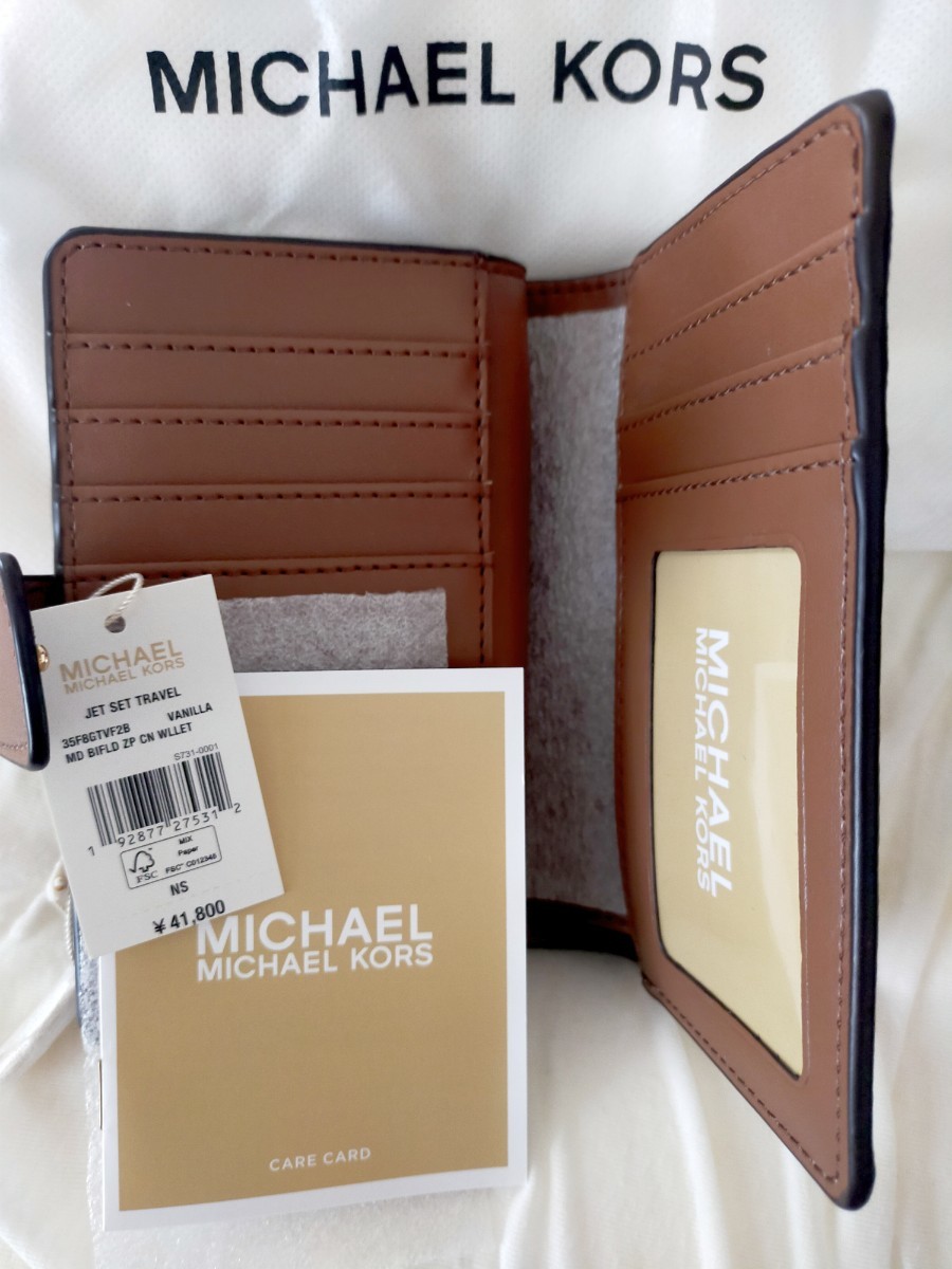 タグ付き マイケルコース 二つ折り財布 スモールウォレット タグ付き マイケルコース 二つ折り財布 スモールウォレット