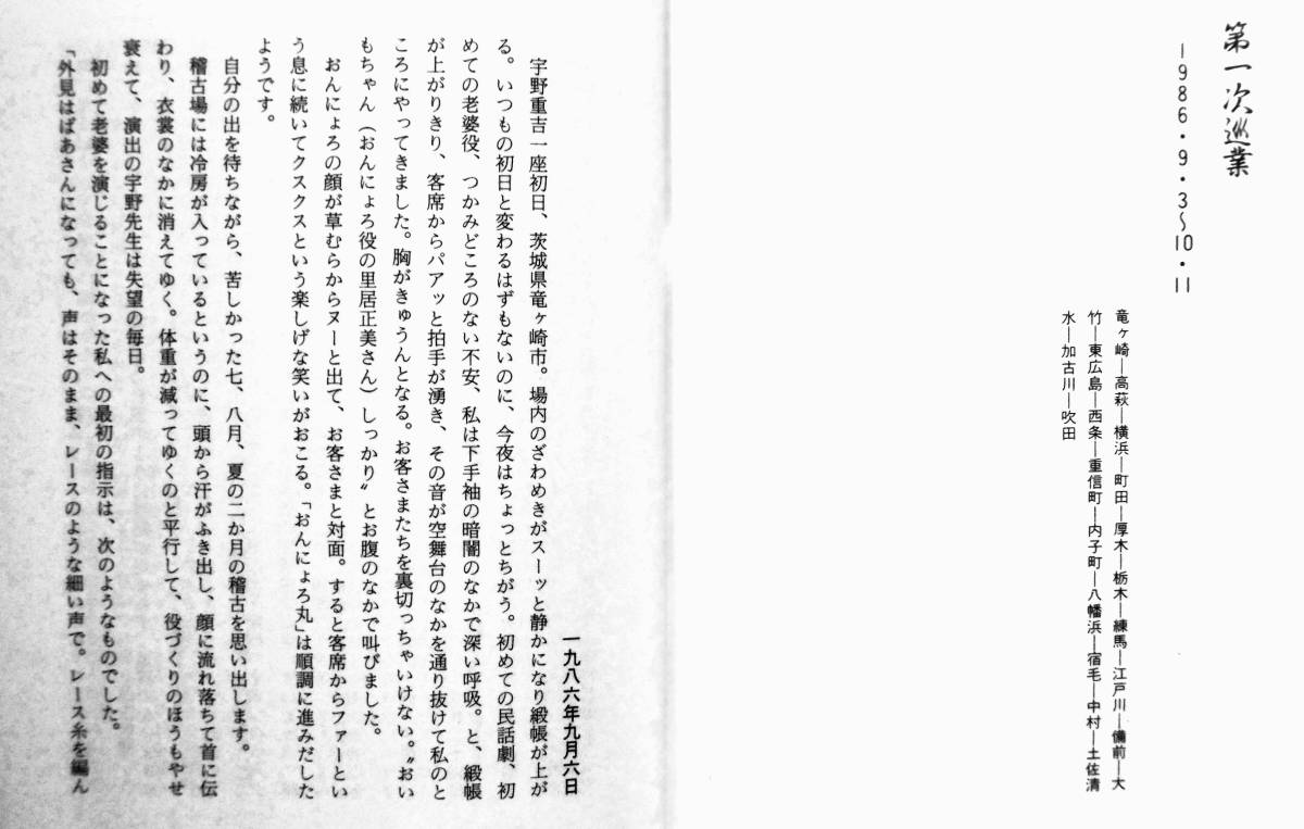 日色ともゑ　『じゃがいも父さん　宇野重吉一座　最後の旅日記』　昭和63年刊　寺尾聰の父　米倉斉加年　おんにょろ盛衰記　三年寝太郎_画像10