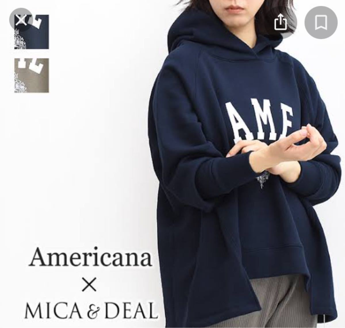 Americana× MICAコラボ パーカー/FREE/コットンアメリカーナ プル