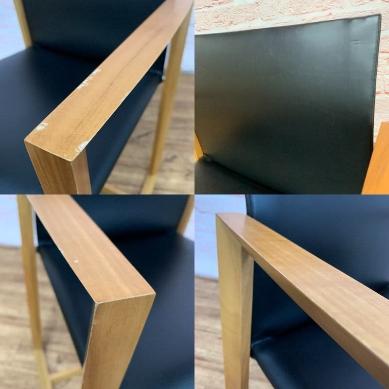 【現地引取可】 cassina カッシーナ 184 EVE イヴ アームチェア 2脚 ダイニングチェア ピエロリッソーニ / 家財便Bランク×2 (F1000342)_画像8