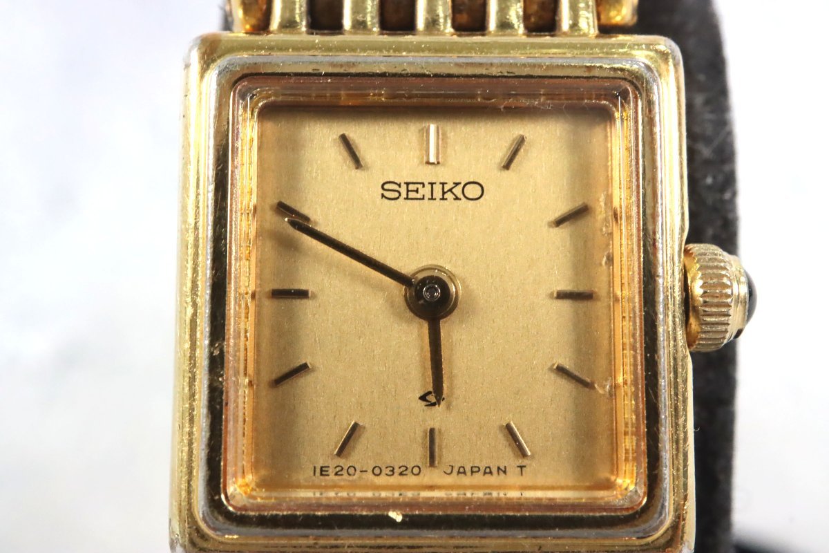SEIKO セイコー 1E20-5140 レディース腕時計 クォーツ ゴールド文字盤 