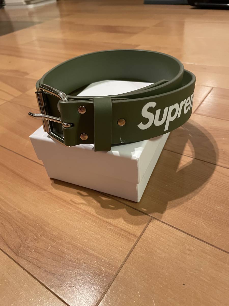 Supreme Repeat Leather Belt ベルト 黄色