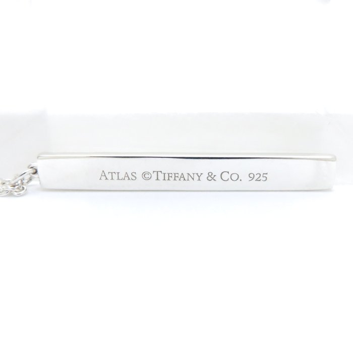  Tiffany TIFFANY&Co. Atlas bar necklace SV925 silver pendant /097778[ used ]