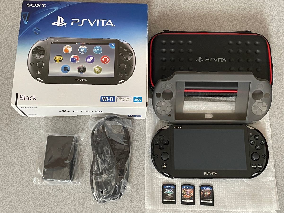 PlayStationVita Wi-Fiモデル ブラック メモリーカード16Gとソフト付