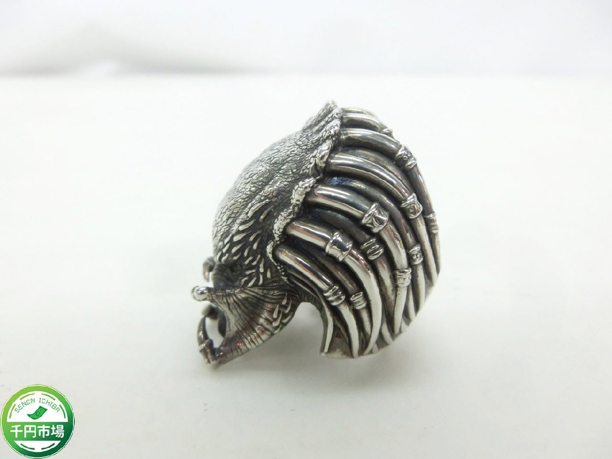 【Y-6356】JAP工房 スカープレデター シルバーリング 指輪 アクセサリー sterling 2004 FOX刻印 約18号 約41g 現状品【千円市場】