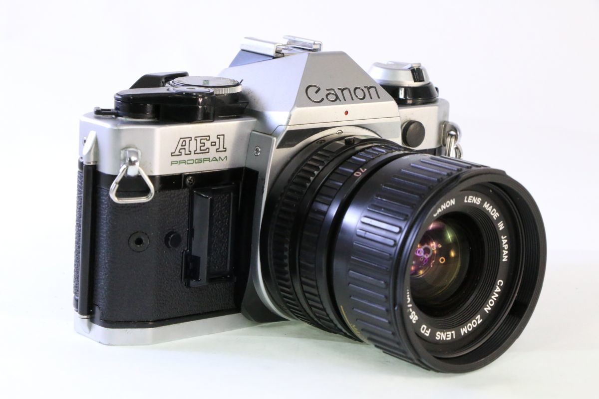 実用□ Canon AE-1 PROGRAM ボディ+NEW FD 35-70mm□□シャッター全速