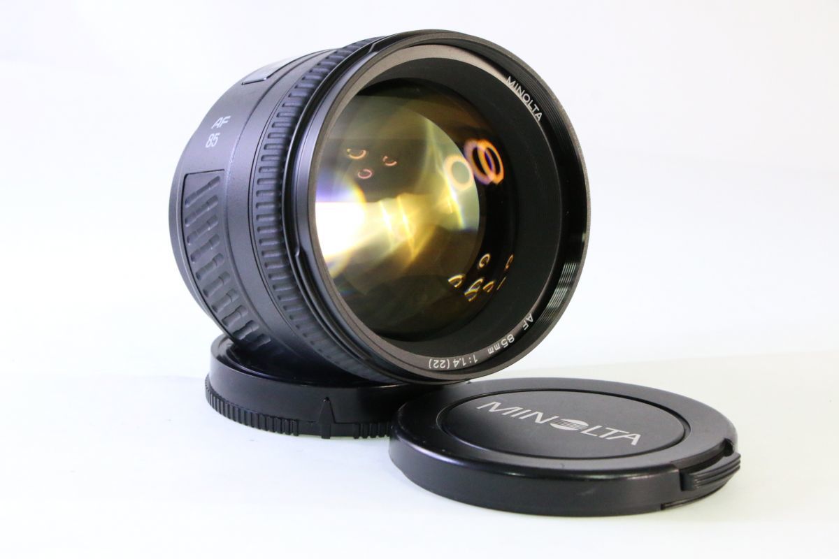 動作保証・点検済】良品□ミノルタ MINOLTA AF 85mm F1.4 NEW□チリ