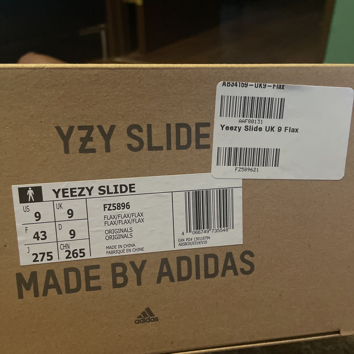 【新品未使用】adidas YEEZY Slide FLAX FZ5896_画像3