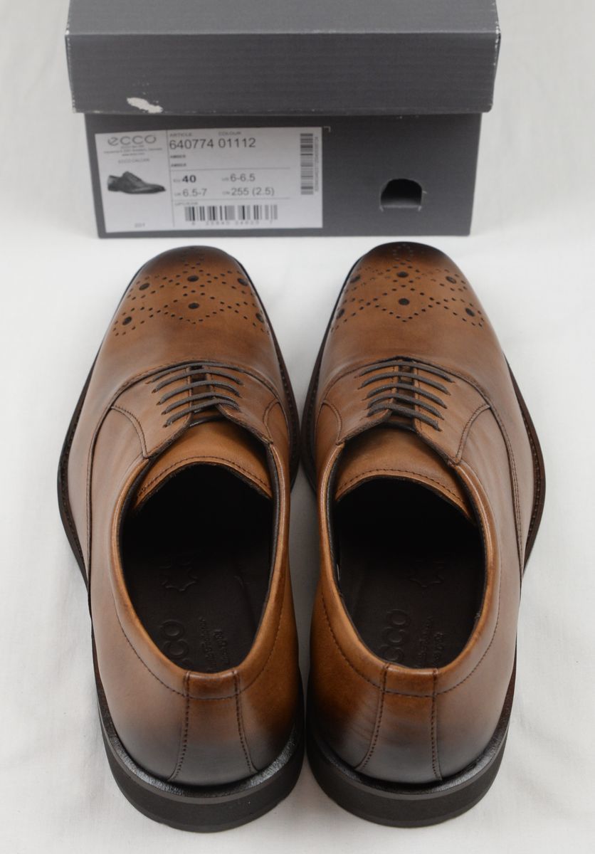 ●ECCOエコービジネスシューズ(CALCAN OXFORD BROGUE TIE 40(25.5cm)640774 01112)新品_画像5