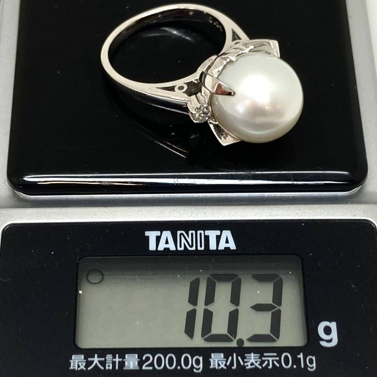 良質!!美品!!《TASAKI(田崎真珠)Pt900天然ダイヤモンド付き南洋白蝶