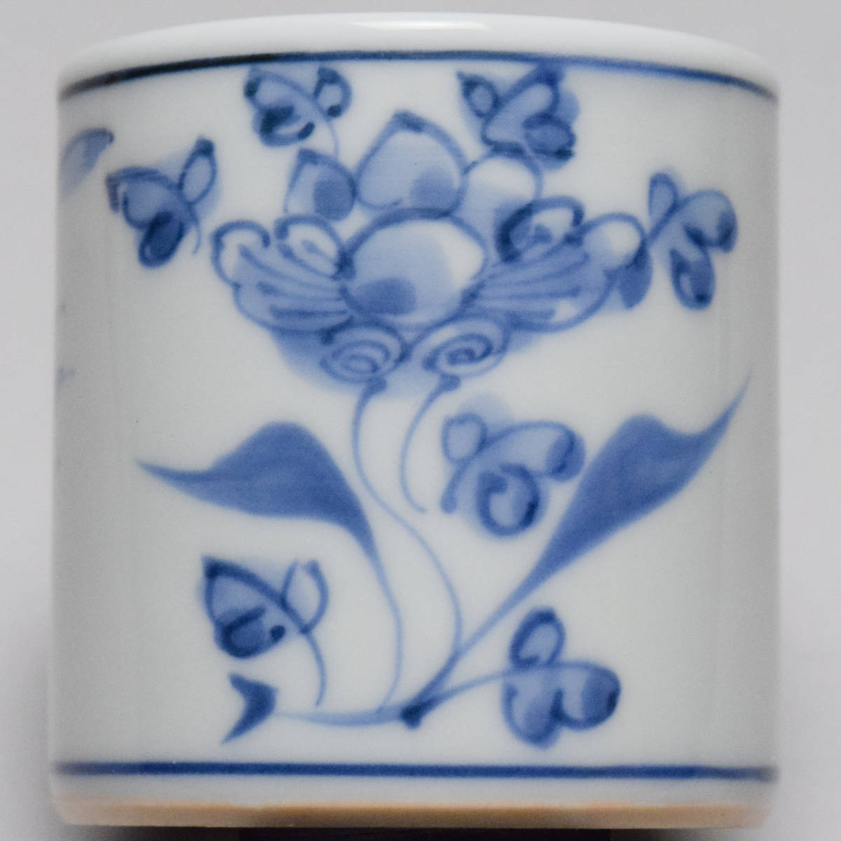 [...].... белый фарфор с синим рисунком цветы и птицы документ крышка .* вместе коробка чайная посуда [b-025]
