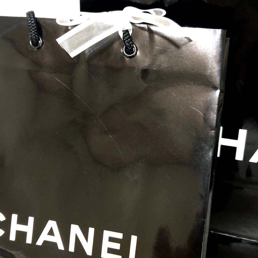 シャネル「 CHANEL 」ショッパー 3枚組 ( 871 ) 大きさいろいろ 紙袋 ショップ袋 ブランド紙袋 手提げ袋 旧型 ツヤあり_画像6