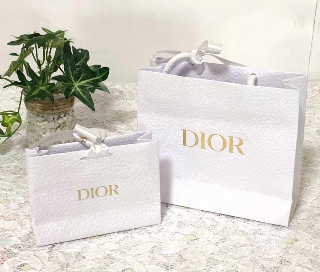 PayPayフリマ｜クリスチャン・ディオール「Christian Dior」ミニショッパー 2枚組( 957 ) 紙袋 ショップ袋 ブランド紙袋  アクセサリー・コスメ用サイズ