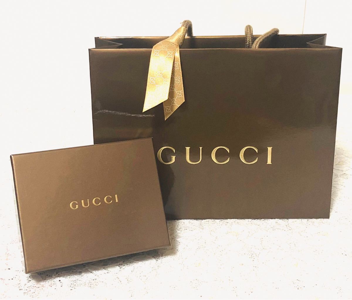  Gucci [ GUCCI ]shopa-. мелкие вещи для пустой коробка. комплект (968) старая модель блеск есть стандартный товар бренд бумажный пакет чехол для ключей * футляр для визитных карточек для 