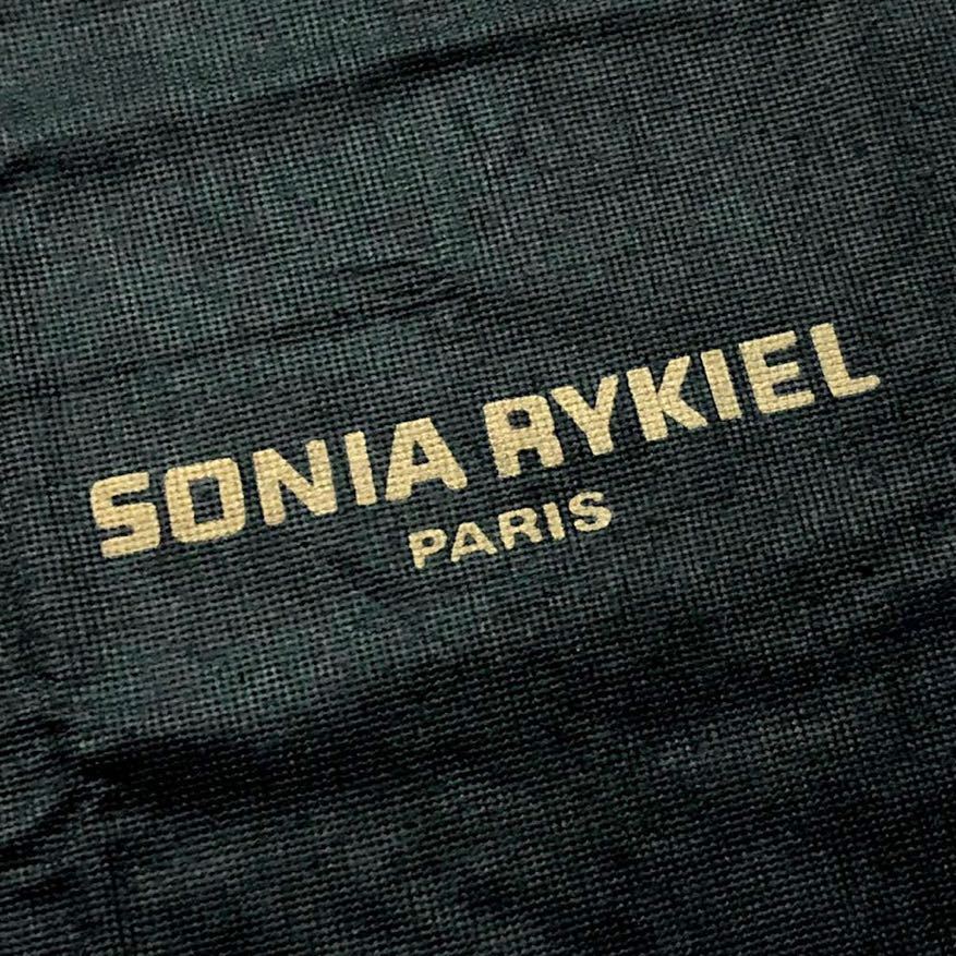 ソニアリキエル「 SONIA RYKIEL 」バッグ保存袋 (875) 内袋 布袋 巾着袋 付属品 42×39cm 不織布製 ブラック _画像3
