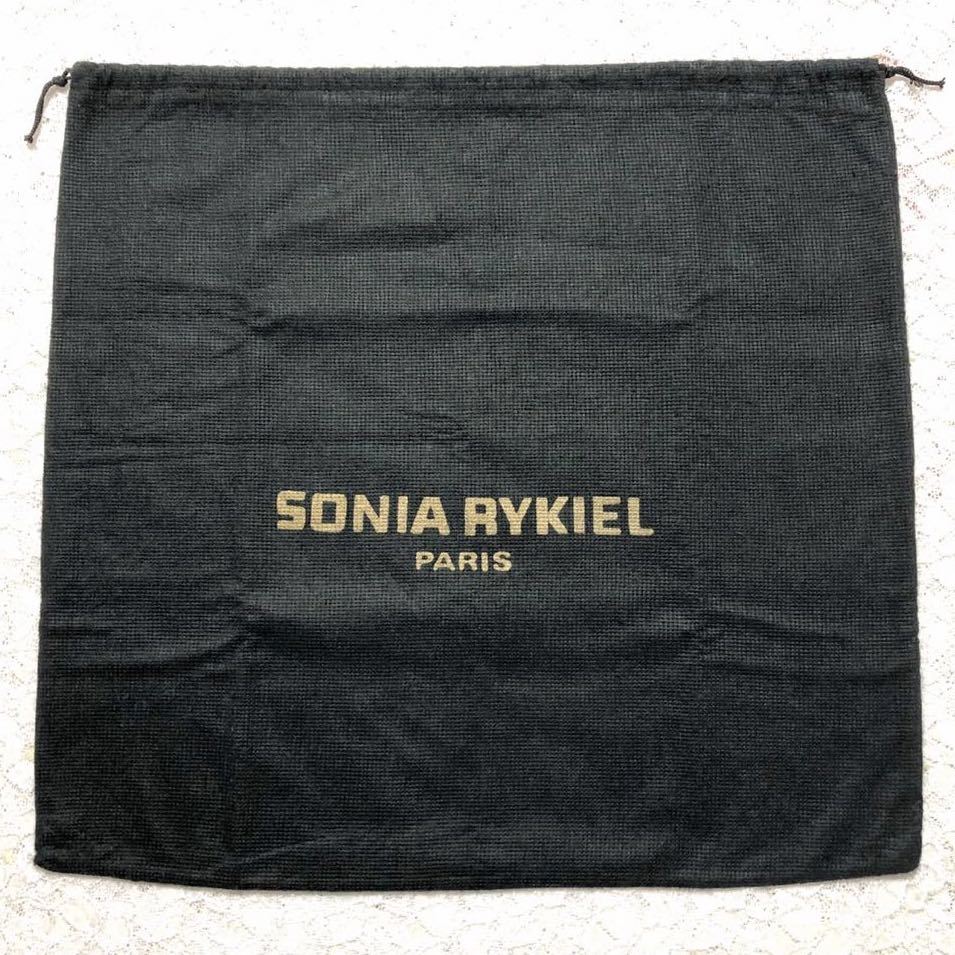 ソニアリキエル「 SONIA RYKIEL 」バッグ保存袋 (875) 内袋 布袋 巾着袋 付属品 42×39cm 不織布製 ブラック _画像1
