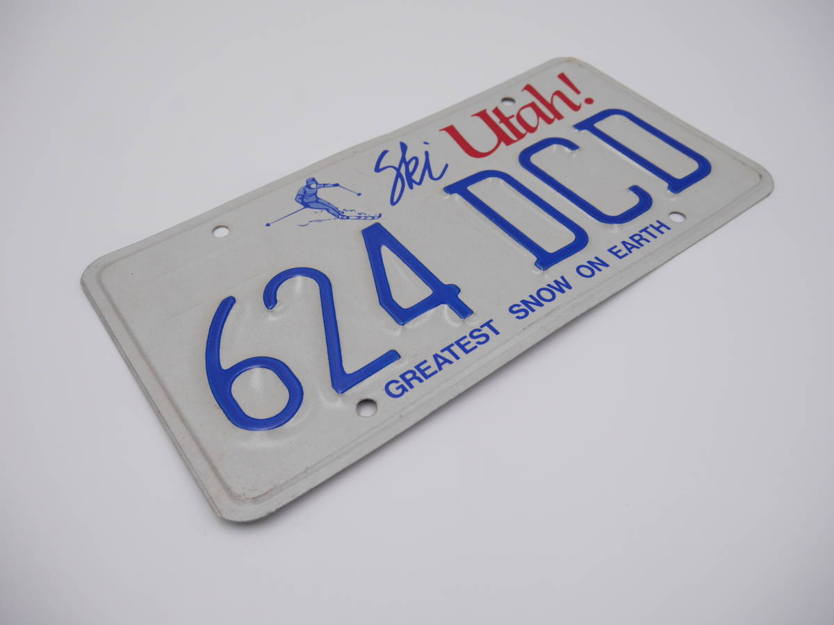 #* number plate Utah/yuta.USA America automobile objet d'art interior Cafe miscellaneous goods retro [624 DCD]*#