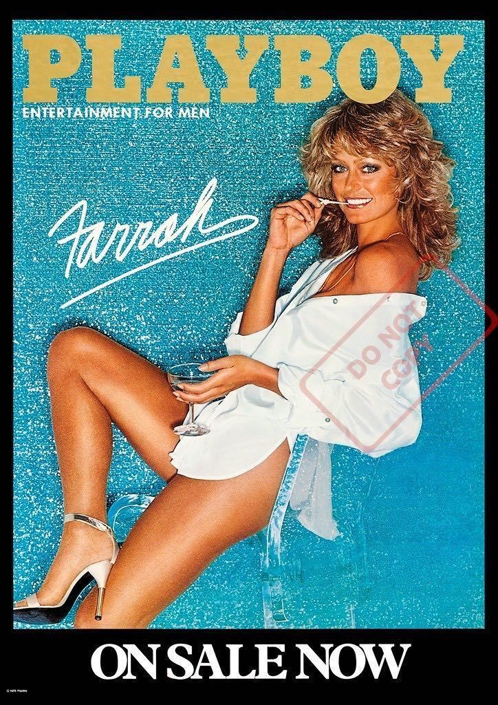 ポスター★ファラ・フォーセット『プレイボーイ』1978年広告（Farrah Fawcett）★チャーリーズ・エンジェル/ファラ・カット_画像3