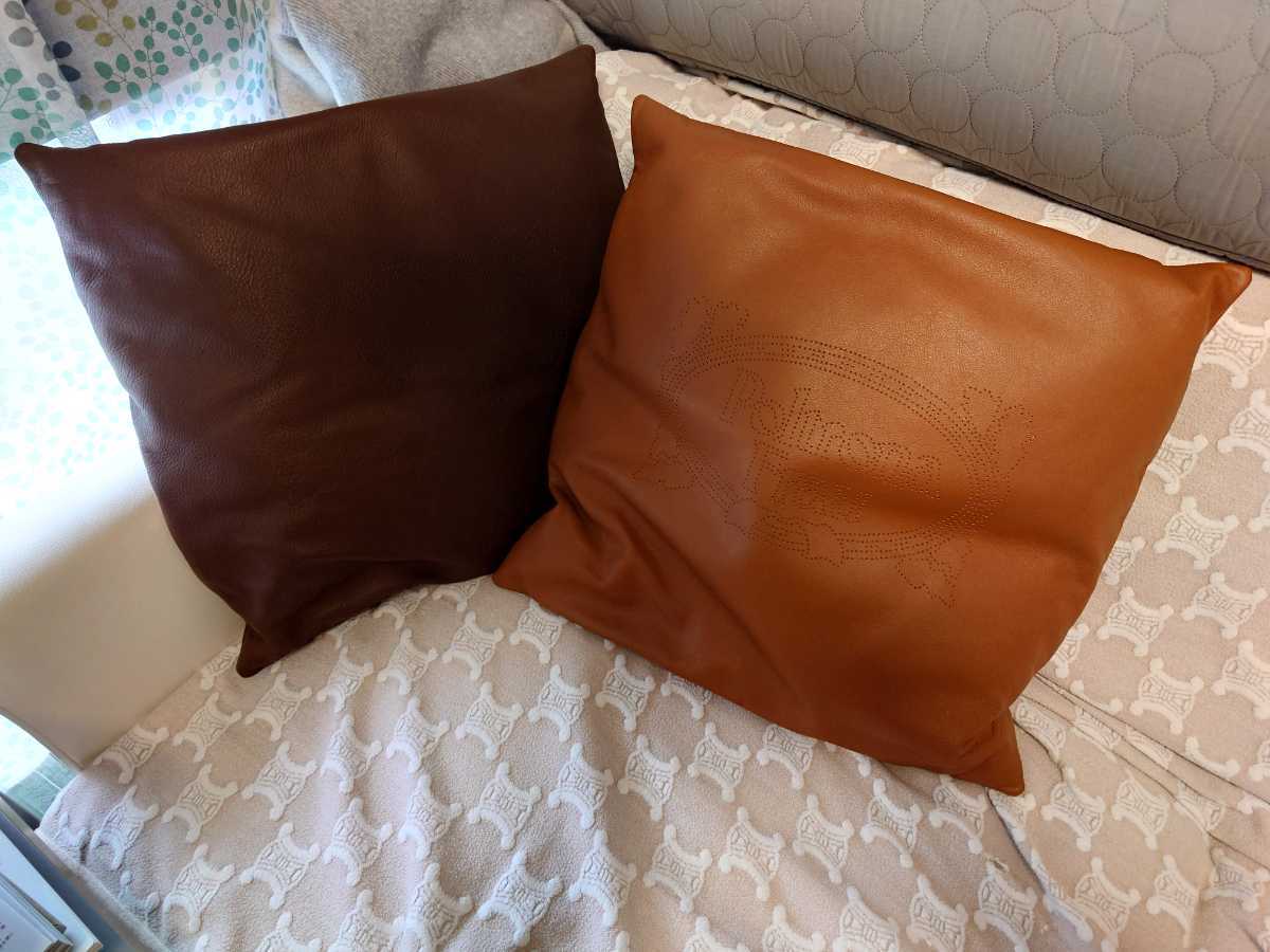 超美品 ポルトローナフラウ レザークッション 2色セット - www.dloy