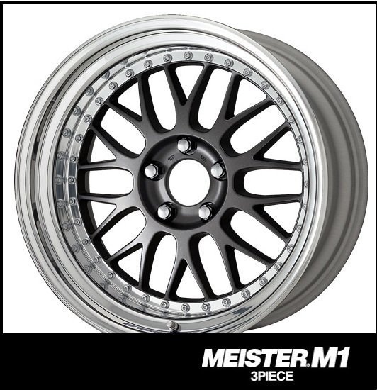 WORK MEISTER M1 段リム 19×9.5J 5H-114.3(MGM)マットカーボン