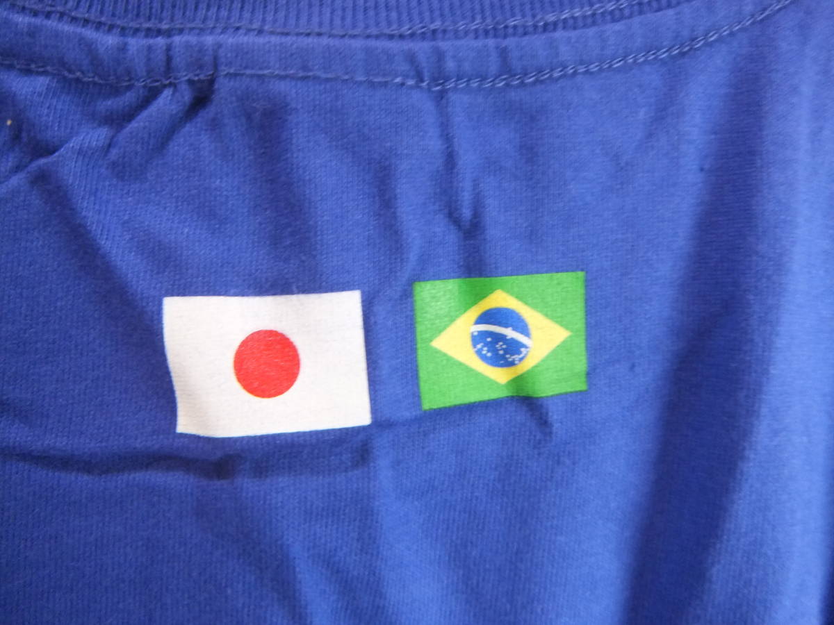未使用 JFA Japan 半袖Tシャツ ブルー L 日本代表 サッカー 日本国旗 ブラジル国旗 メ14063_画像6