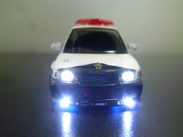  Choro Q Mitsubishi Lancer Evolution patrol car ( dummy security & ilmi, full )